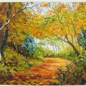 Autumn Woods Print Closeup