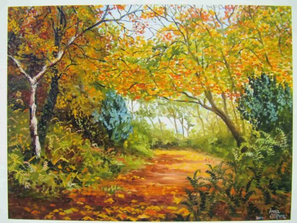 Autumn Woods Print Closeup