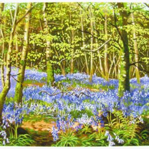 Bluebell Wood Print Closeup