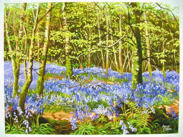 Bluebell Wood Print Closeup