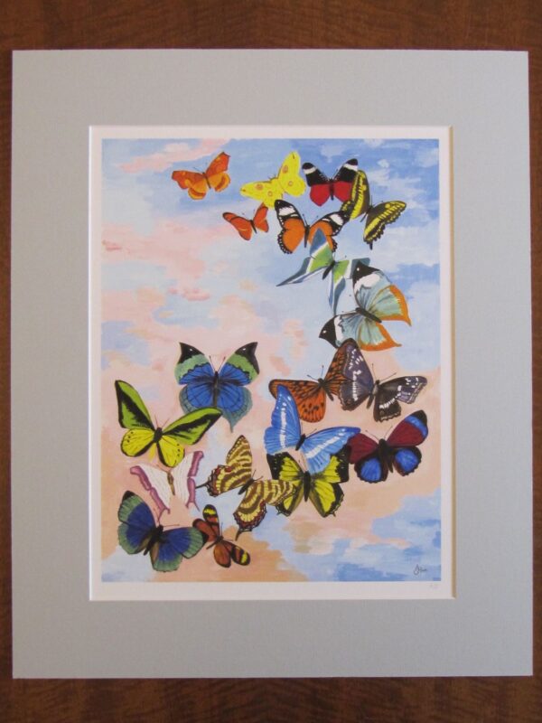 Butterfly Print Mounted