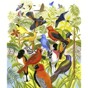 Exotic Birds Print