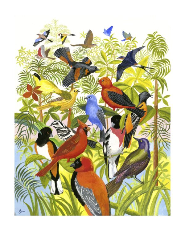 Exotic Birds Print