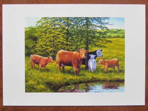 Print of Cattle Keeping an Eye on the Calves - Image 3