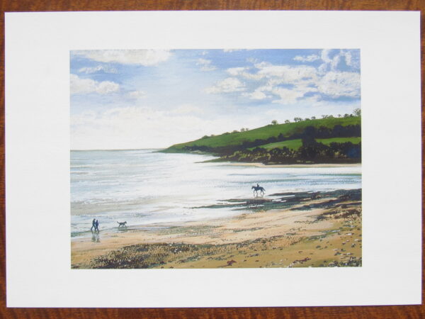 Riding on Fountainstown Beach Print
